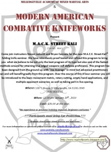 Modern American Combative Knifeworks Seminar