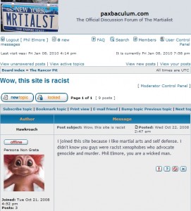 “Wow, this site is racist” “Wow, this site is racist”